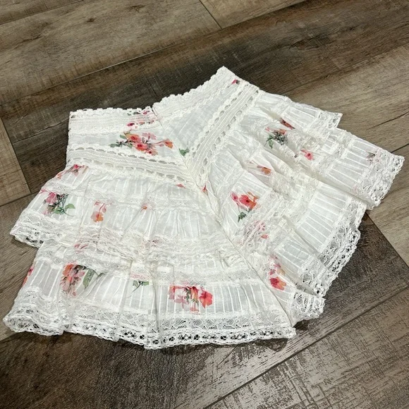 Zimmermann heathers pintuck frill floral mini shorts - Picture 5 of 6